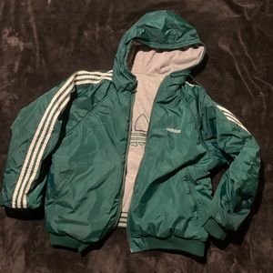 Adidas irreversible vintage puffer jacket.